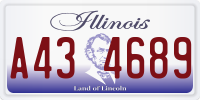 IL license plate A434689