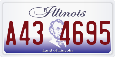 IL license plate A434695
