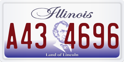 IL license plate A434696