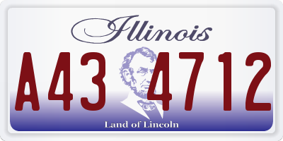 IL license plate A434712