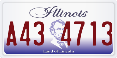 IL license plate A434713