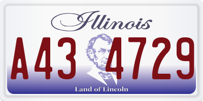 IL license plate A434729