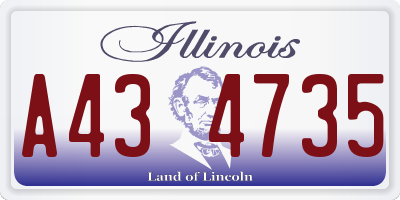 IL license plate A434735