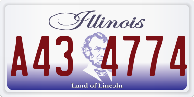 IL license plate A434774