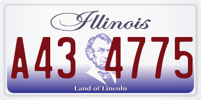 IL license plate A434775