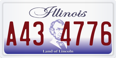 IL license plate A434776