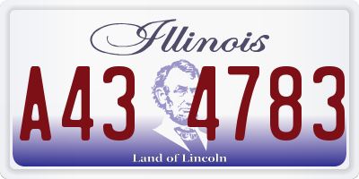 IL license plate A434783