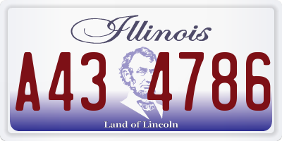 IL license plate A434786