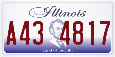 IL license plate A434817
