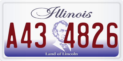 IL license plate A434826