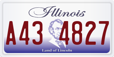 IL license plate A434827
