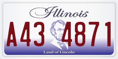 IL license plate A434871