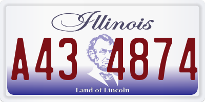 IL license plate A434874