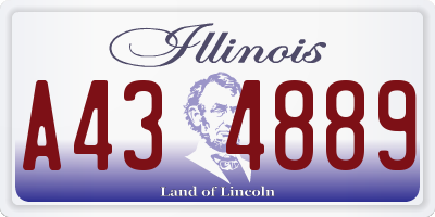 IL license plate A434889