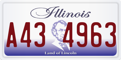 IL license plate A434963