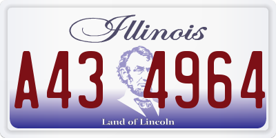 IL license plate A434964