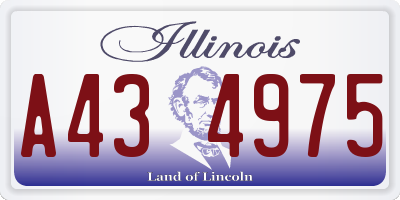 IL license plate A434975
