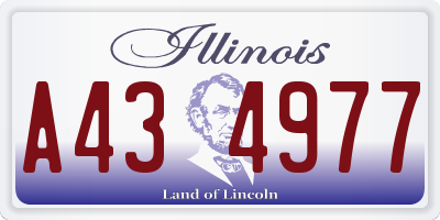 IL license plate A434977