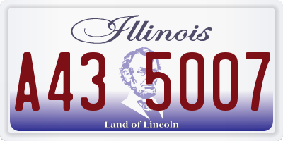 IL license plate A435007