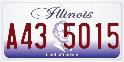 IL license plate A435015