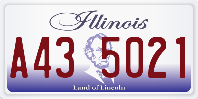 IL license plate A435021