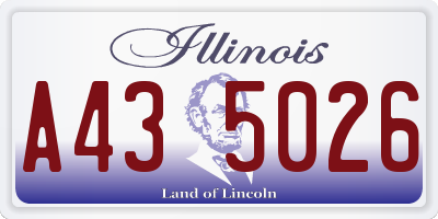 IL license plate A435026