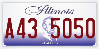 IL license plate A435050