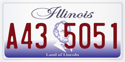 IL license plate A435051