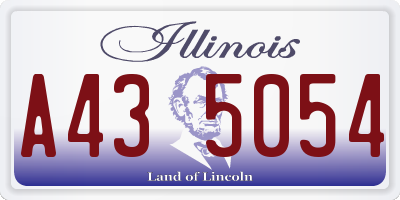 IL license plate A435054