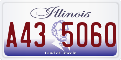 IL license plate A435060