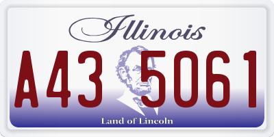 IL license plate A435061