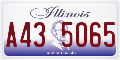 IL license plate A435065