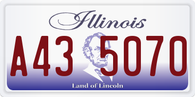 IL license plate A435070
