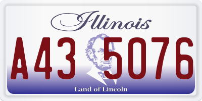 IL license plate A435076