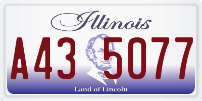 IL license plate A435077
