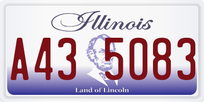 IL license plate A435083