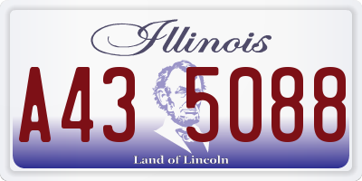 IL license plate A435088