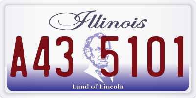 IL license plate A435101