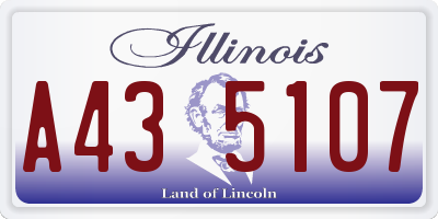 IL license plate A435107