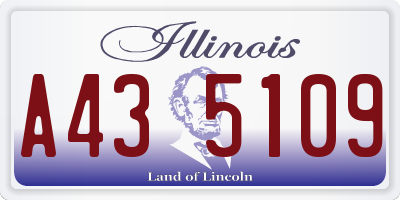 IL license plate A435109