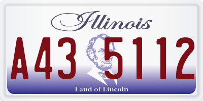 IL license plate A435112