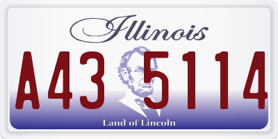IL license plate A435114