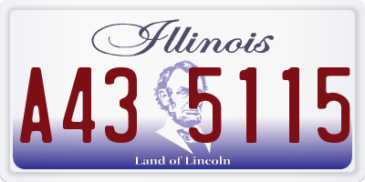 IL license plate A435115