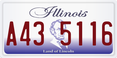 IL license plate A435116