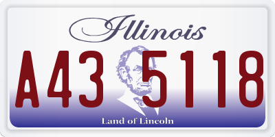 IL license plate A435118