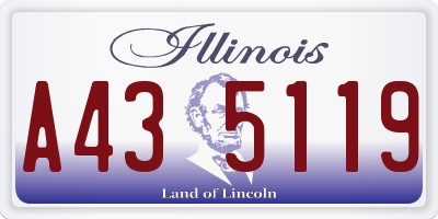 IL license plate A435119