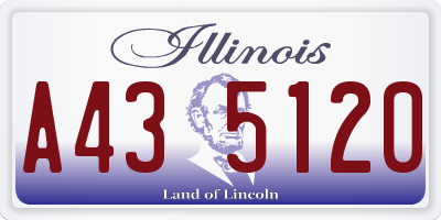 IL license plate A435120