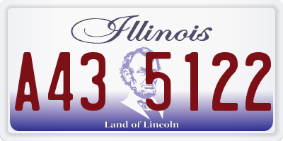 IL license plate A435122