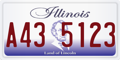 IL license plate A435123