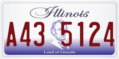 IL license plate A435124